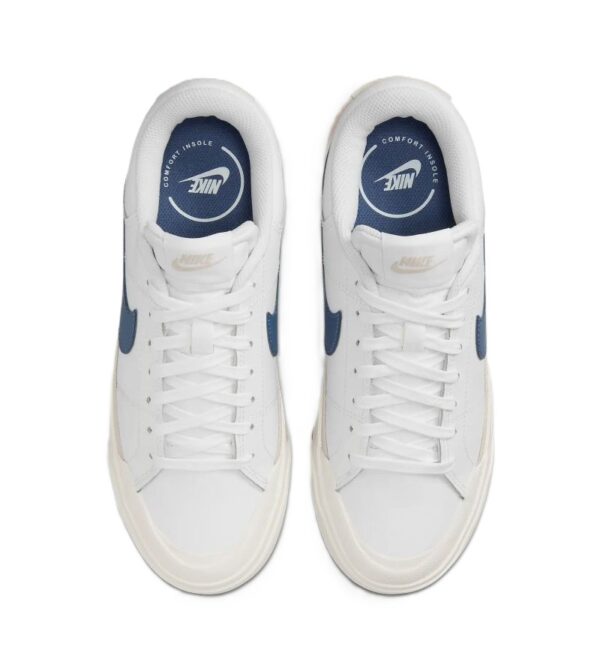 Nike Court Legacy Lift White Navy - Image 3