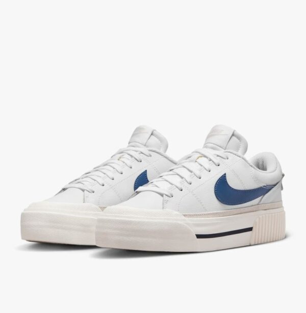 Nike Court Legacy Lift White Navy - Image 4